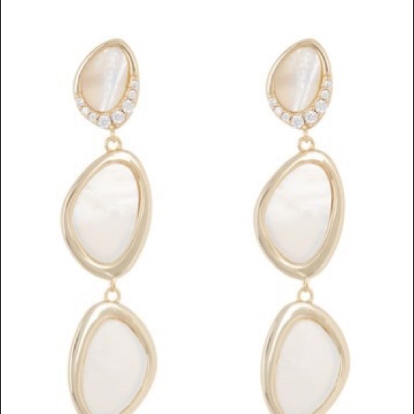 COPY - Argento Vivo Mother of Pearl Linear Drop Earrings - Picture 6 of 12